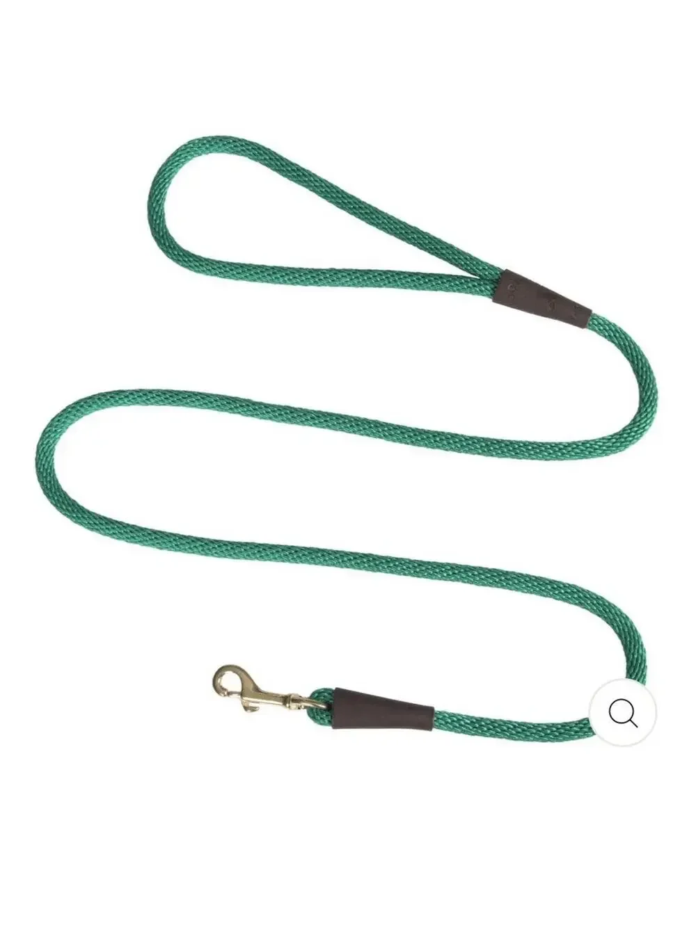 (RGB1) Mendota Pet Small Snap Leash 3/8″ x 4′/6′ British-Style Rope Dog Green